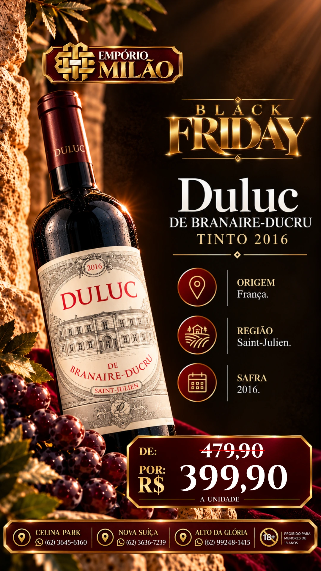 Duluc de Branaire-Ducru 2016 — arte Black Milão